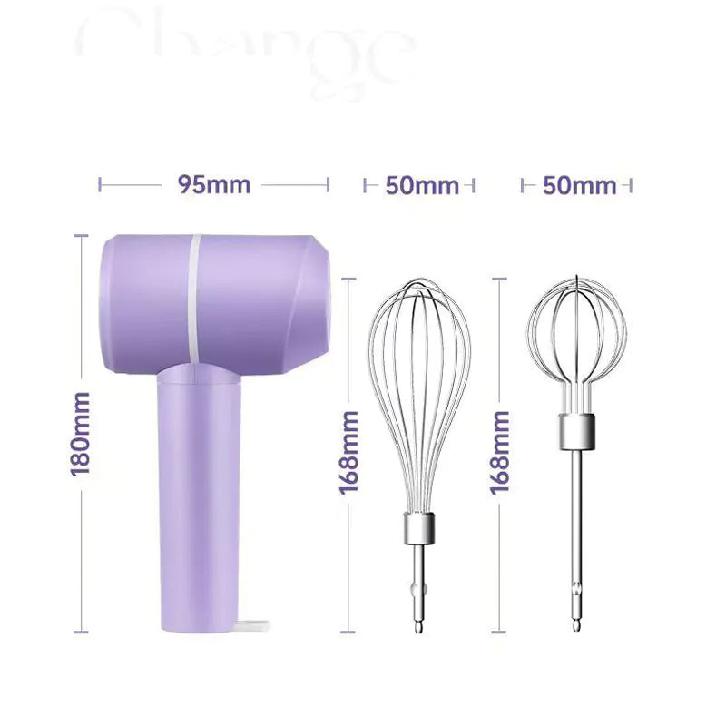 Mini Electric Whisk Handheld Stainless Steel Mixer